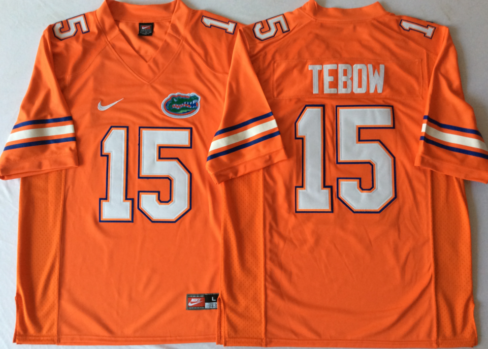 NCAA Men Florida Gators Orange #15 TEBOW